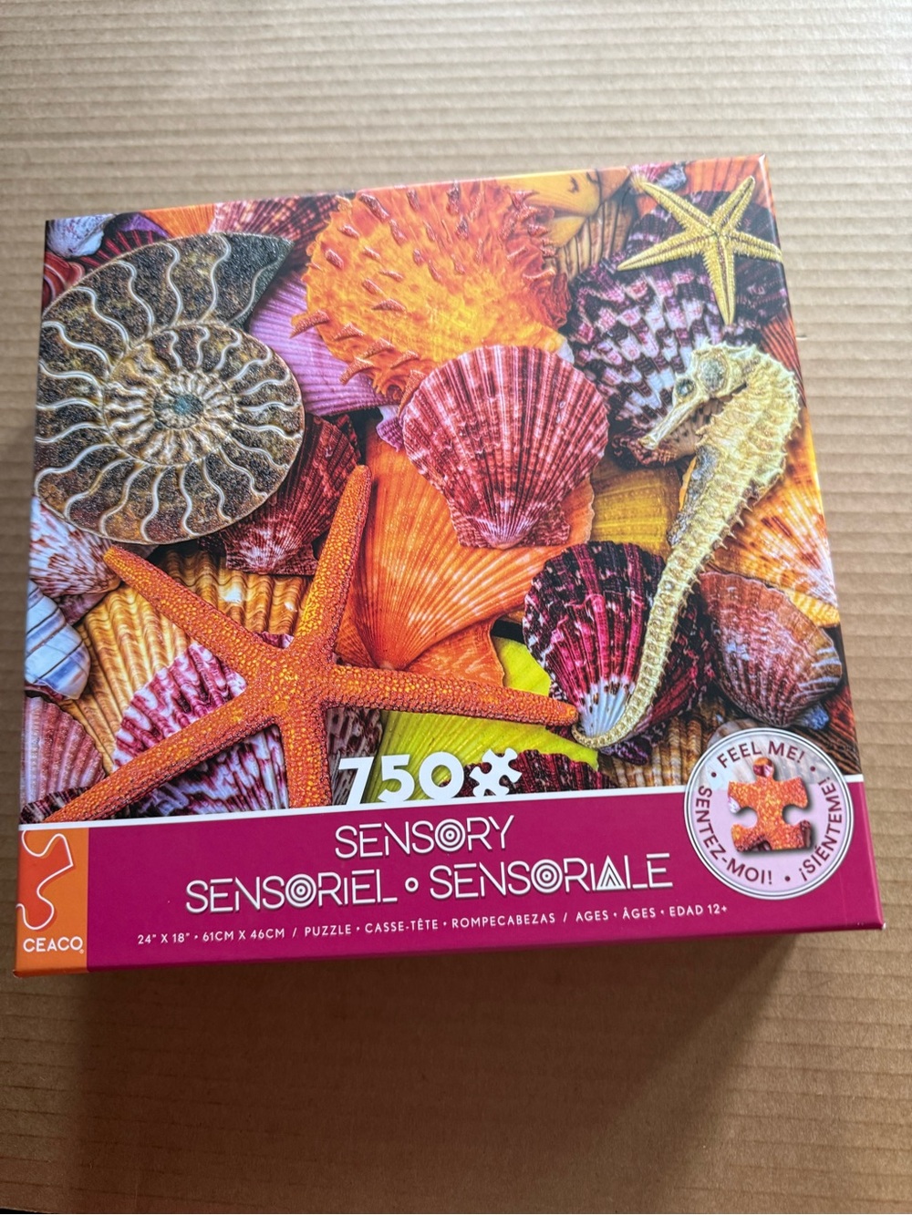 Ceaco Sensory Seashells 750-Piece Puzzle - Multicolor Coastal Design